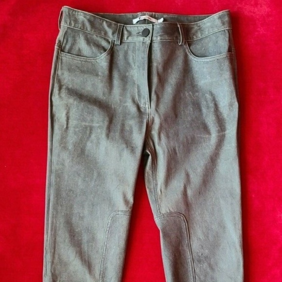 NWT - T by Alexander Wang Gray Stretch Distressed 100% Lamb Leather Pants -Sz 29 - Picture 16 of 16